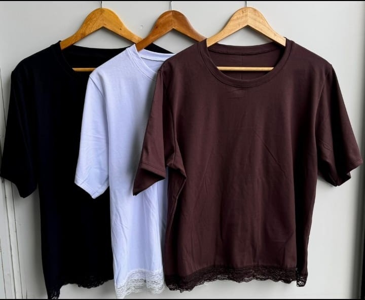 Remera Puntilla ( 100%algodon Yersey ) - Imagen 3