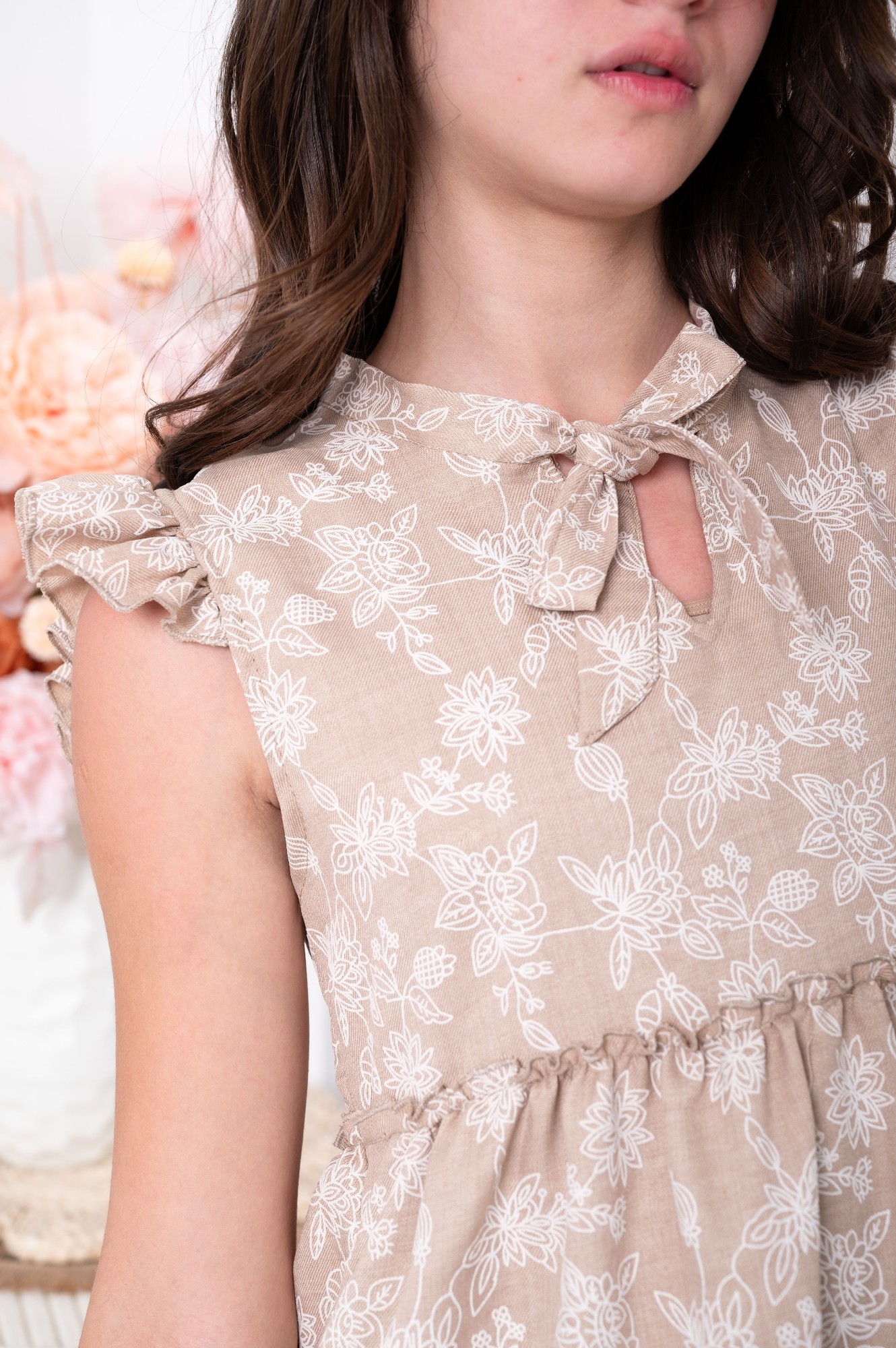 Vestido Martina Rayon Lolise C/diseño Floral - Imagen 3
