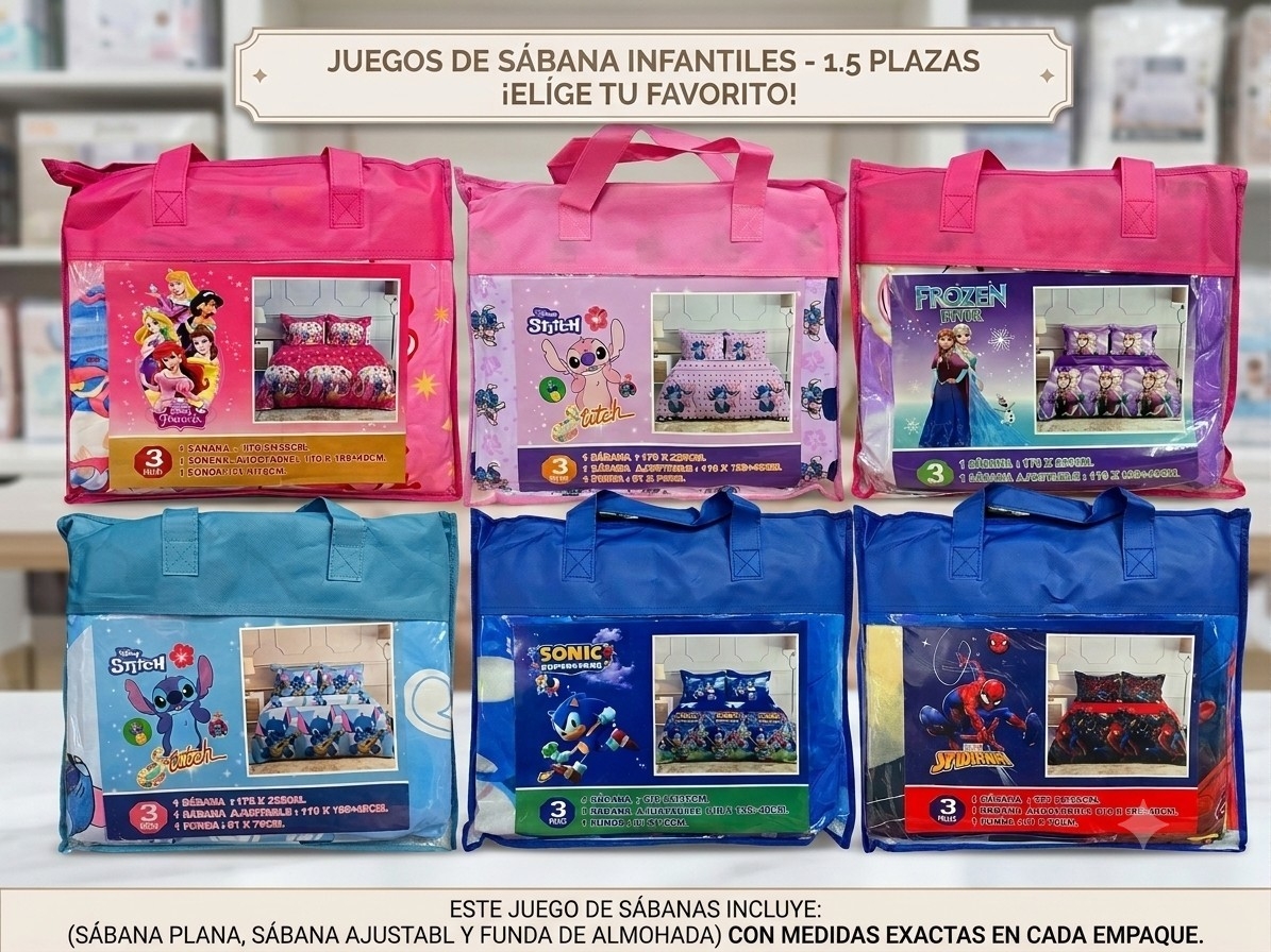 Sábana Infantil Importada 1 1/2 - Imagen 2