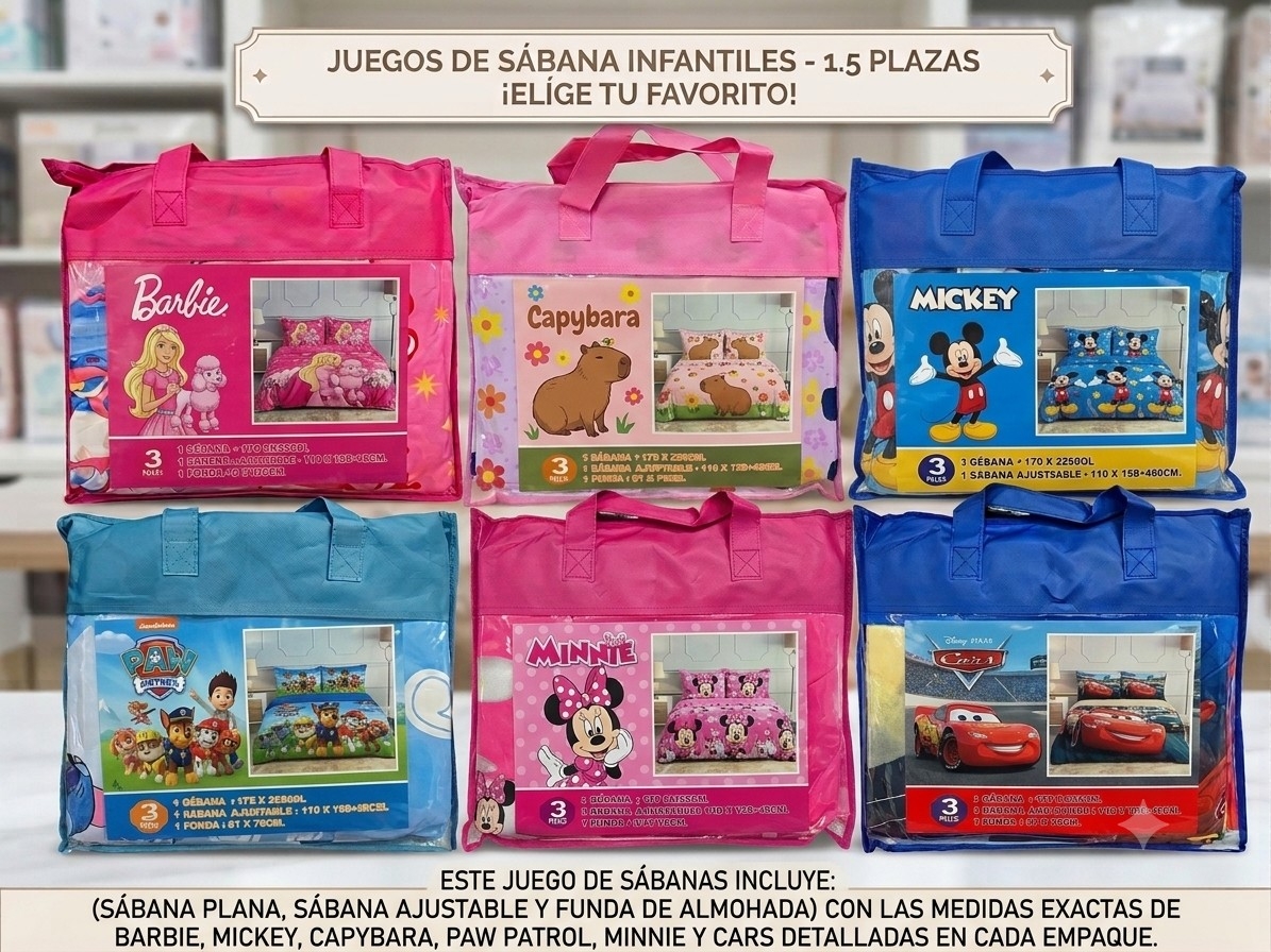 Sábana Infantil Importada 1 1/2 - Imagen 3