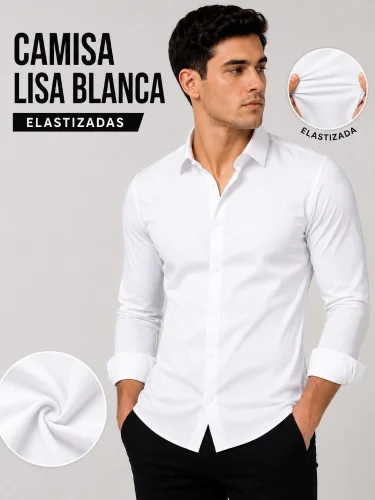 Camisas Lisa Elastizada