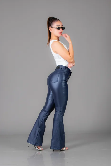 Pantalon Oxford Engomado Marino