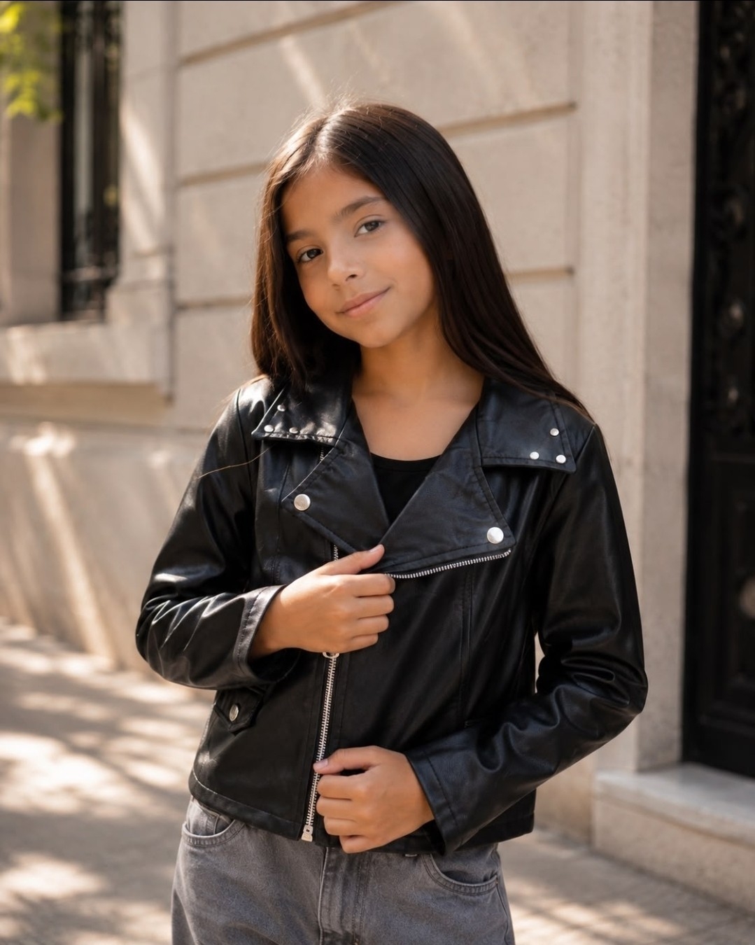 Campera Eco Cuero para Nena - Imagen 3