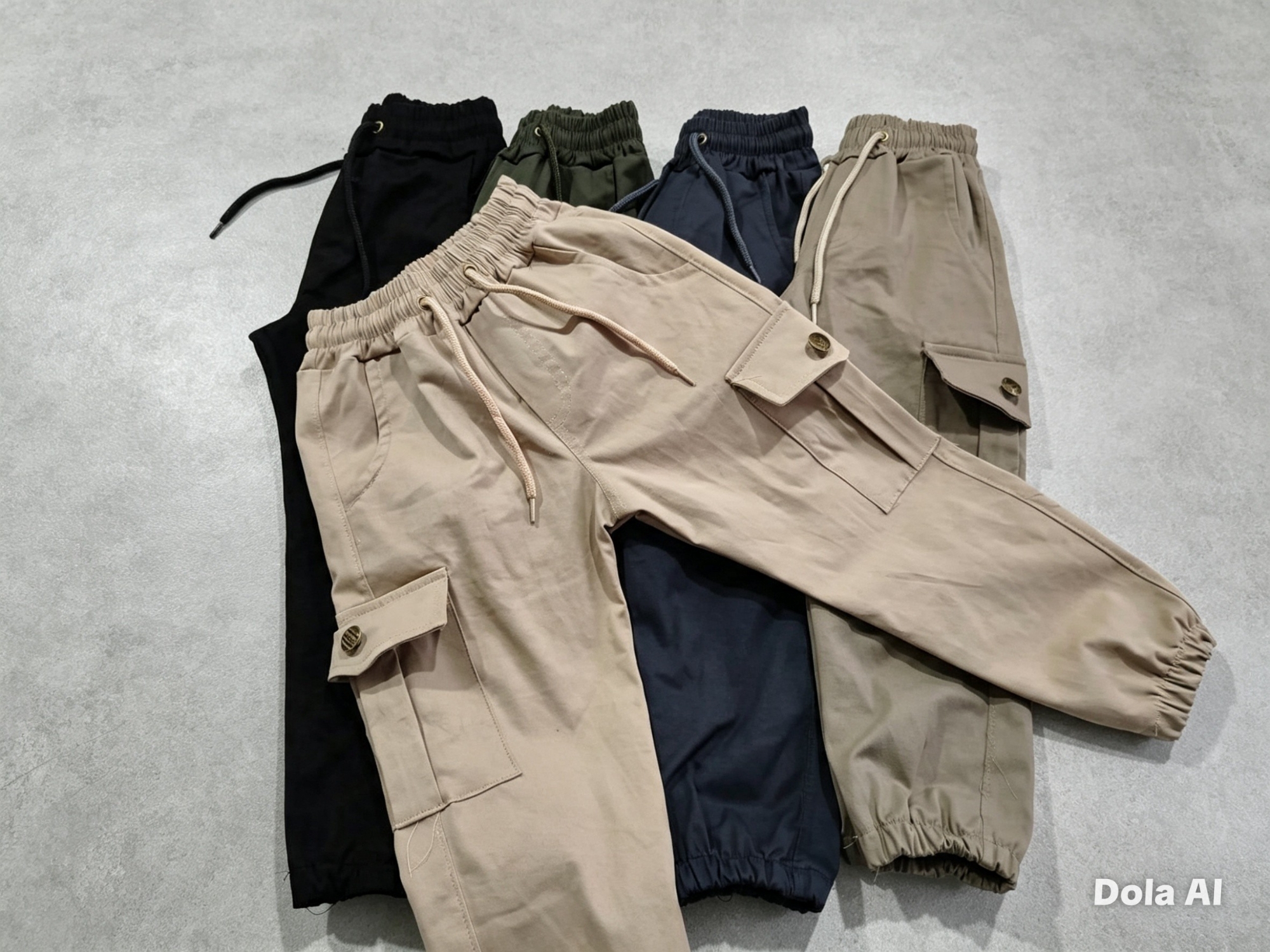 Pantalones Cargos en Gabardina Elastisada de Niño del 4 al 16 - Imagen 3