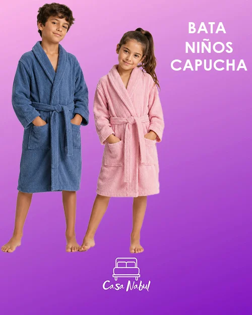 Bata Niños de Toalla con Capucha