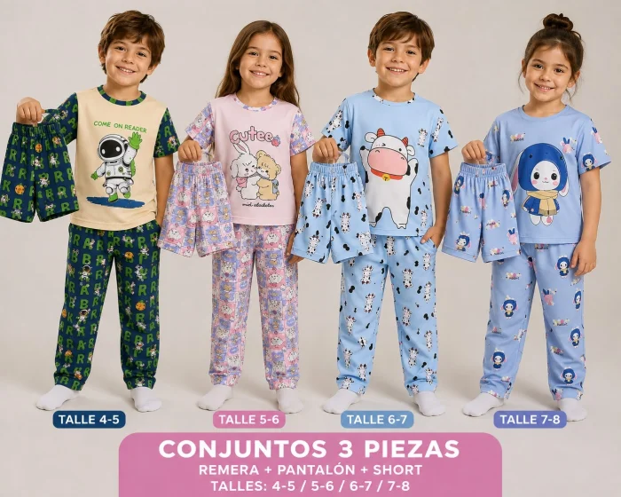 Pijama 3 Piezas Importado