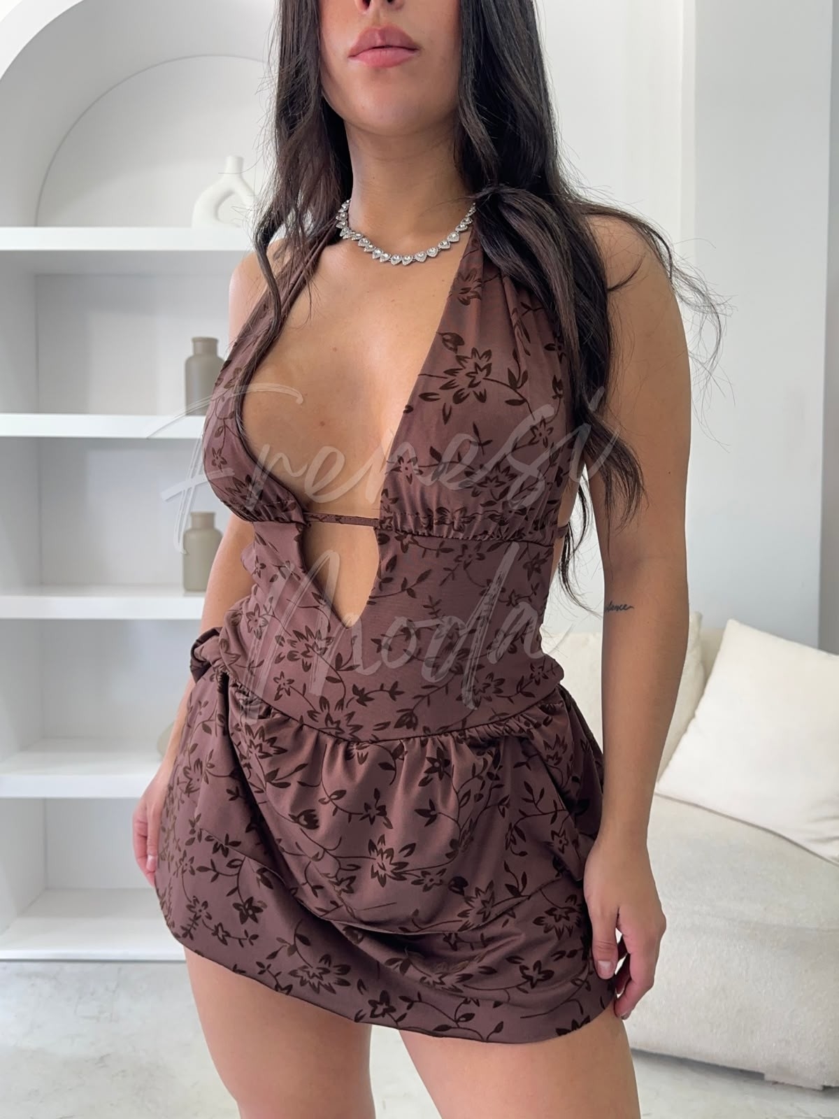 Vestido+ Short Pollera  Lycra con Flock - Imagen 3