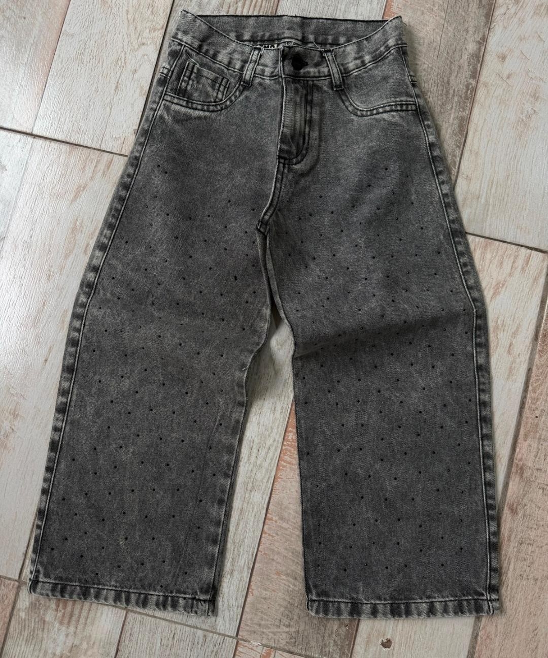 Jeans Mom Strass Negro - Imagen 2