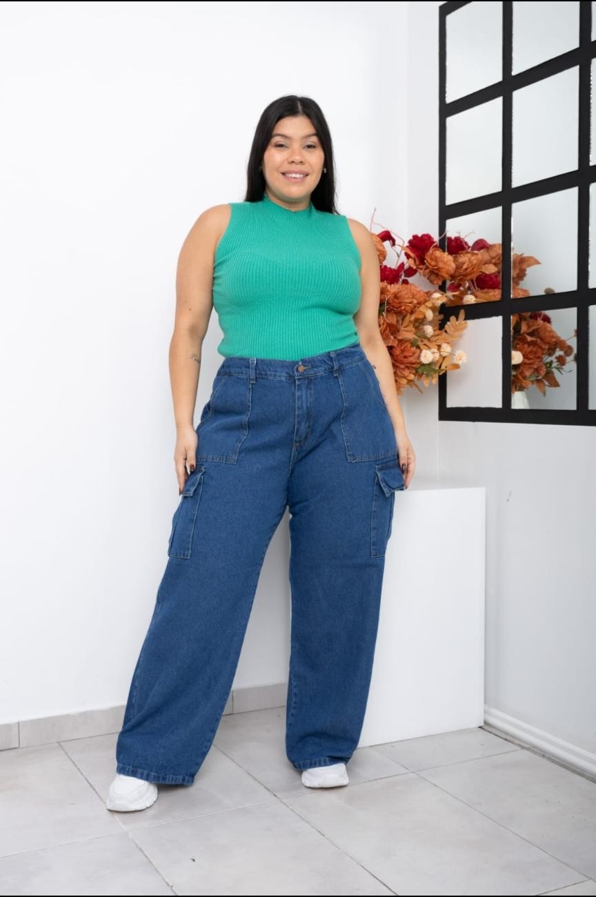 Jeans Wide Leg Ston Cargo - Imagen 2