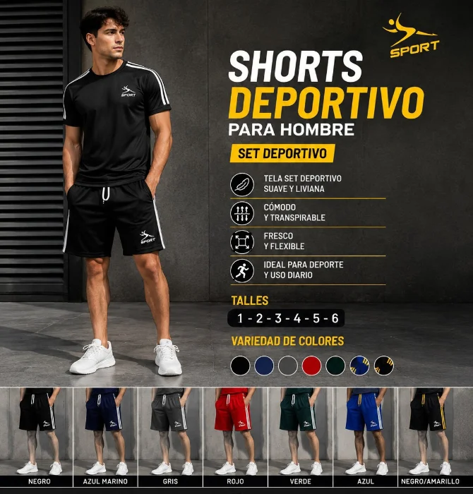 Shorts Deportivo Hombre