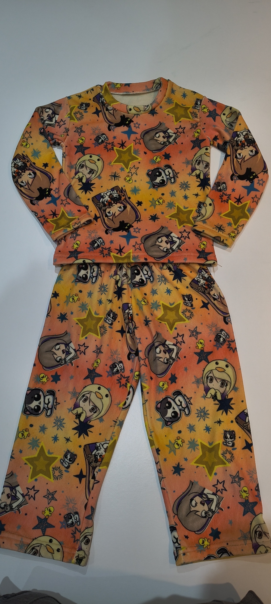 Conjuntos Pijamas Plush Bifaz Lina Mandarina - Imagen 2