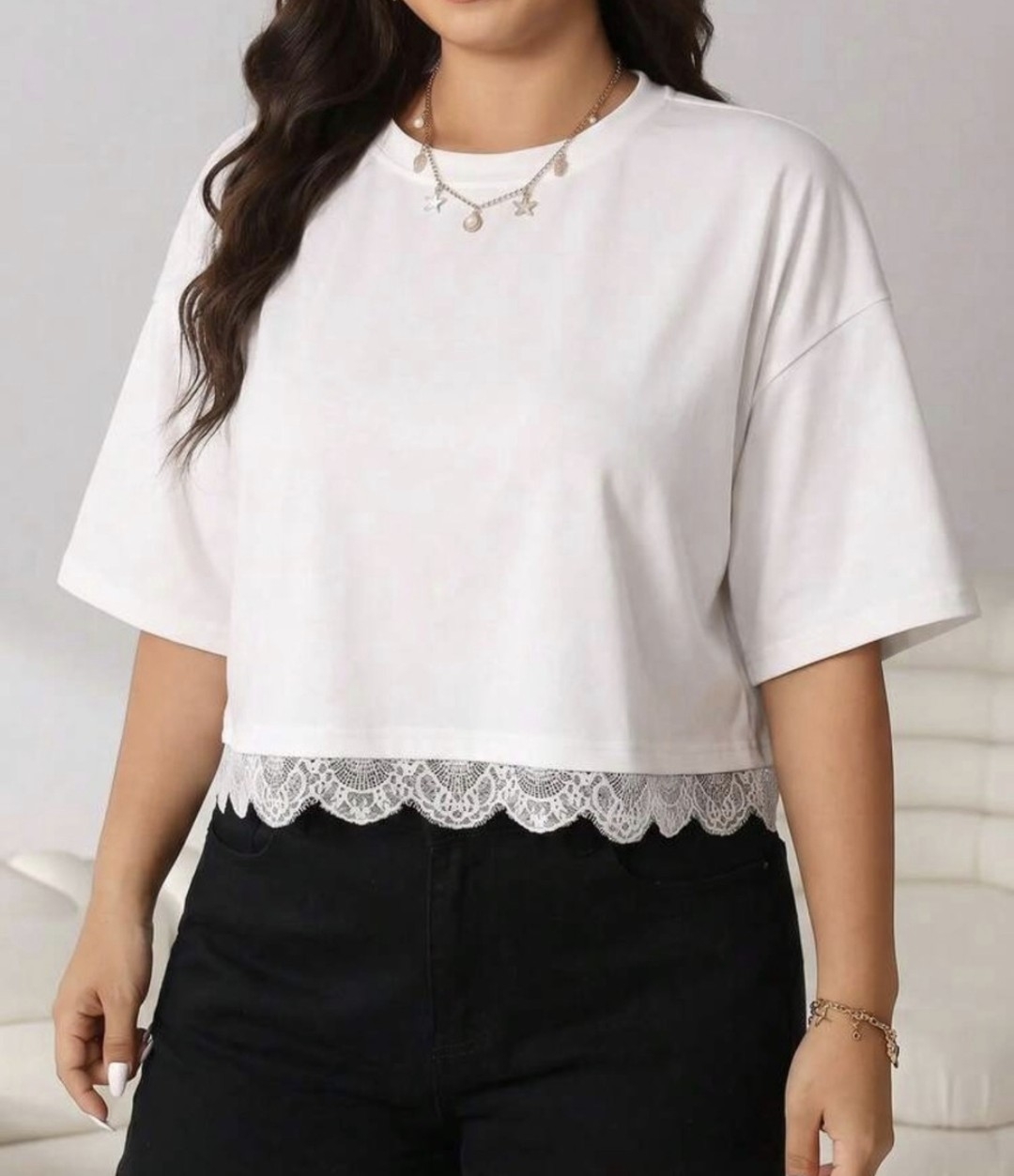 Remera Oversize Puntilla - Imagen 2