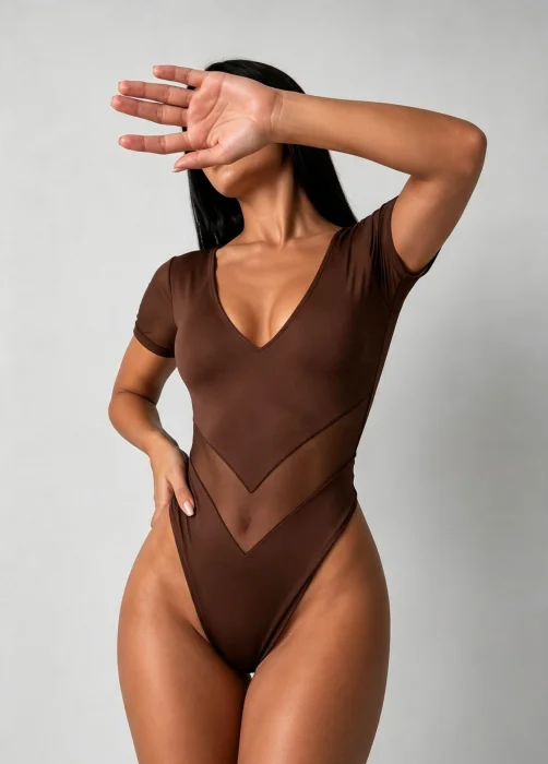 Body Tull Escote V Talle M