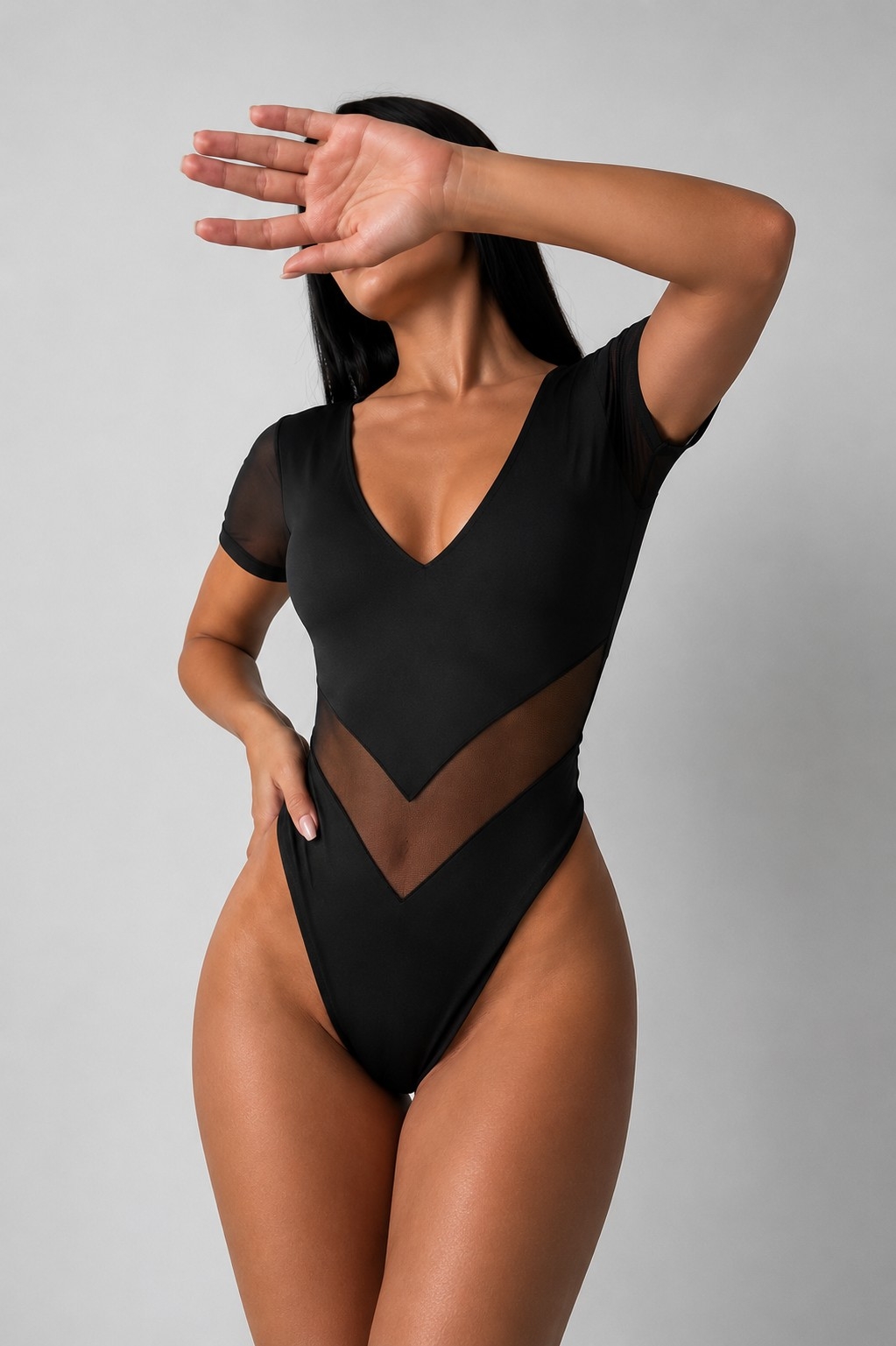 Body Tull Escote V Talle M - Imagen 2