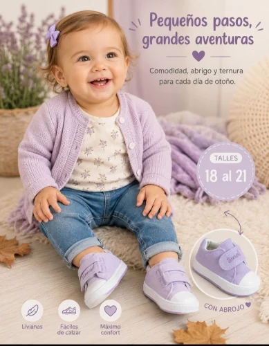 Zapatillas con Abrojos Lila Bebes