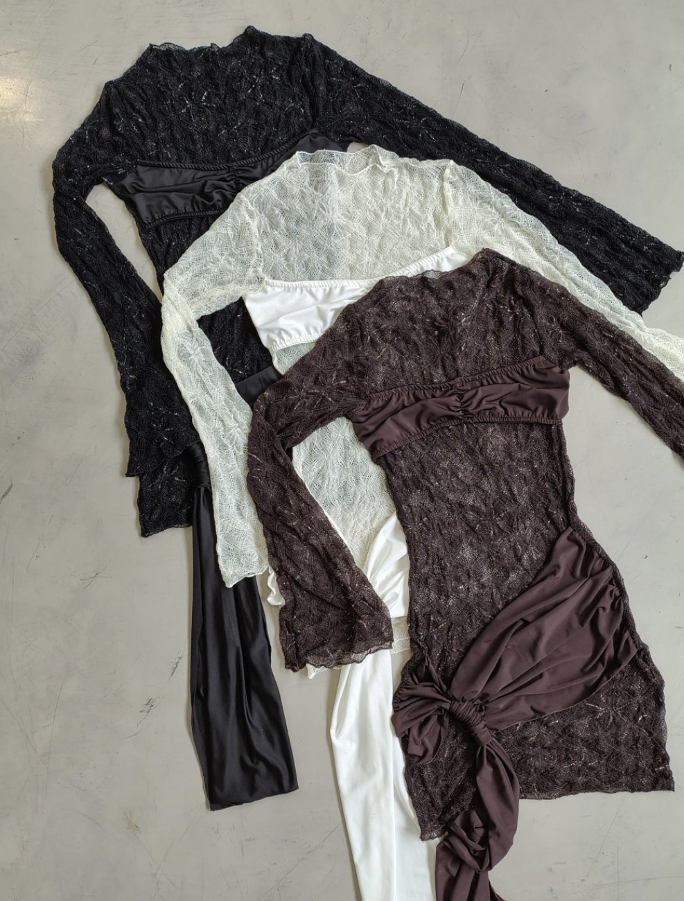 Mini Vestido de Encaje Nylon con Lurex - Imagen 3