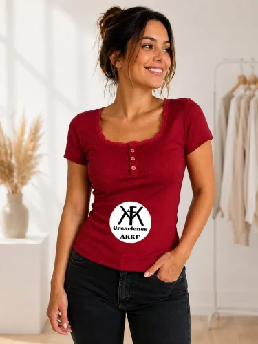 Remera C/puntilla