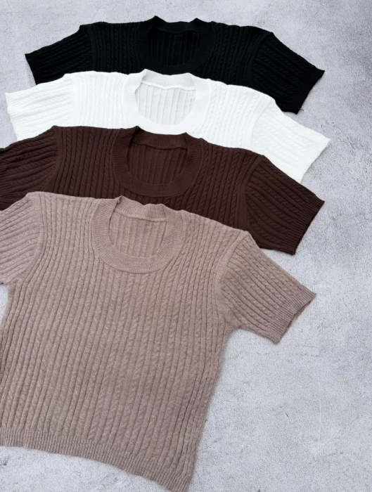 Remera Crop Tejida