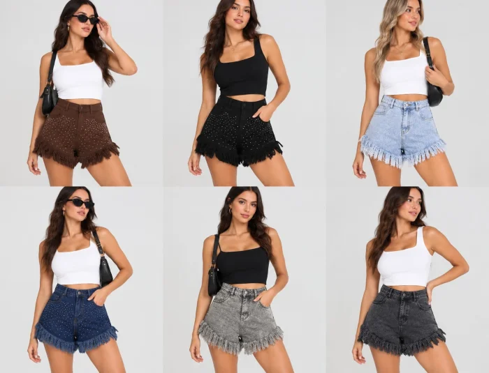 Shorts Playeros con Brillos