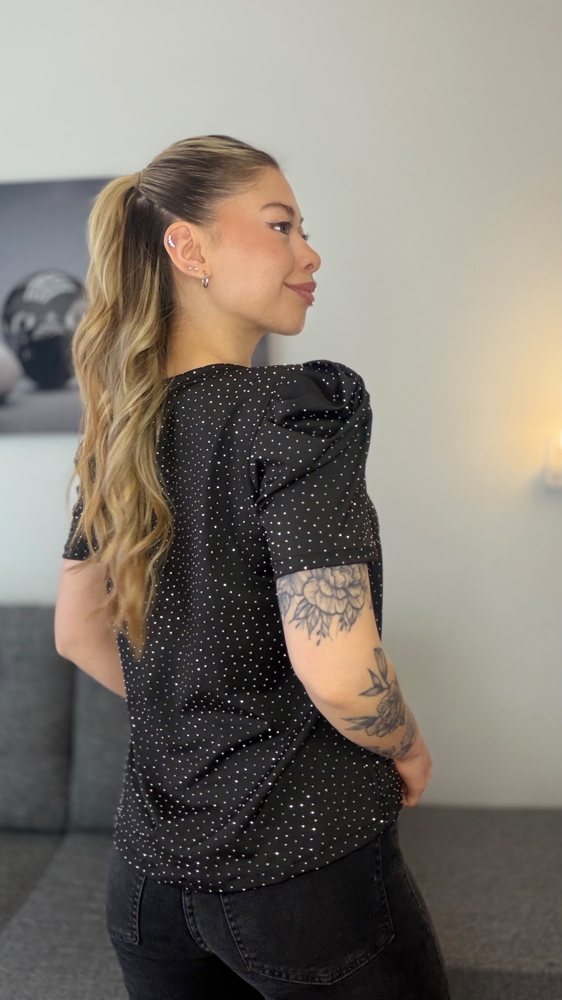 Remeras de Laicra Princesa con Stras - Imagen 2