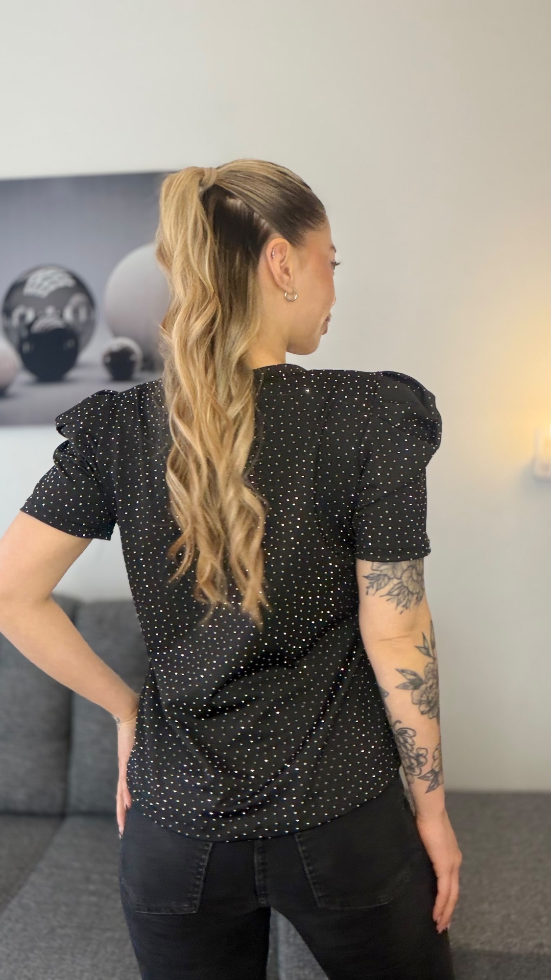 Remeras de Laicra Princesa con Stras - Imagen 3