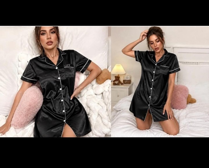 Vestido Pijama Satén Art 616014 - Imagen 2