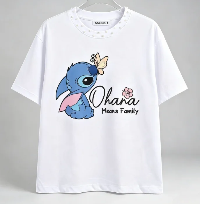 Remera Oversize Stitch Perlas