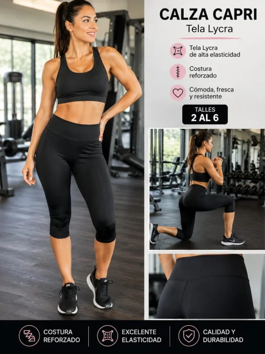 Calza Capri o 3/4 Lycra