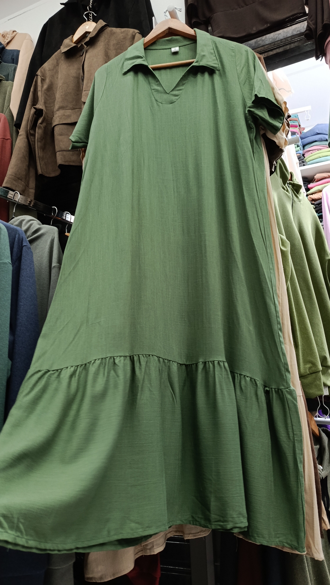 Vestidos Camisero de Lino Spandex - Imagen 2
