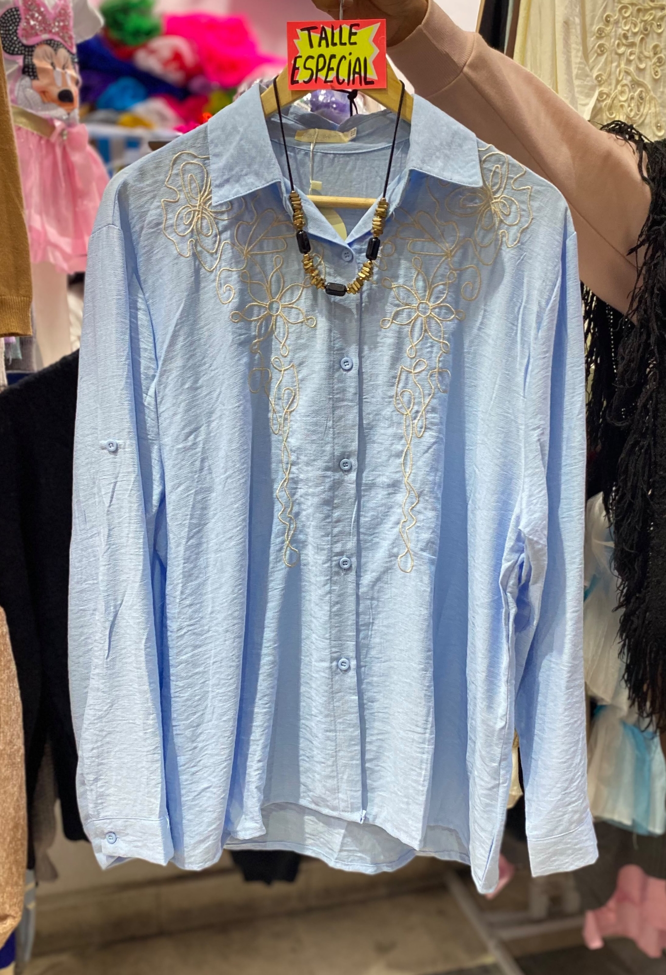 Camisa Lino Importada Talle Especial - Imagen 3