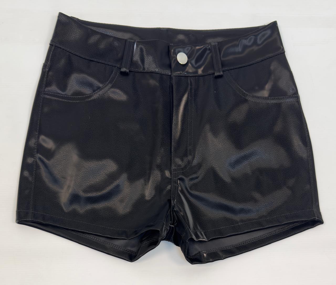 Short Tiro Medio. Negro Metalizado. - Imagen 2
