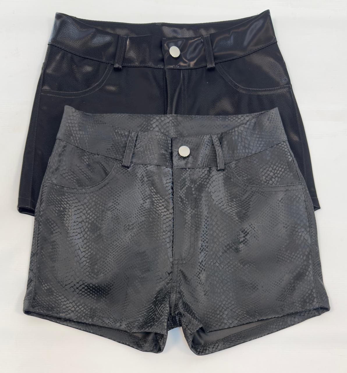 Short Tiro Medio. Negro Metalizado. - Imagen 3