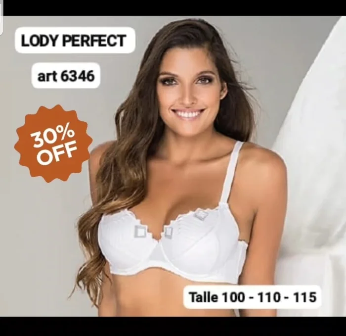 Corpiño Taza Soft Microfibra Detalle Bordado Talles Especiales Art. 6346 Lody Perfect