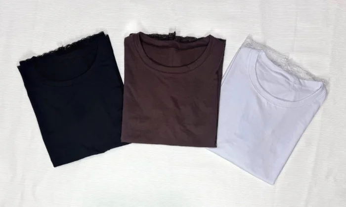 Remera Jersey con Puntilla