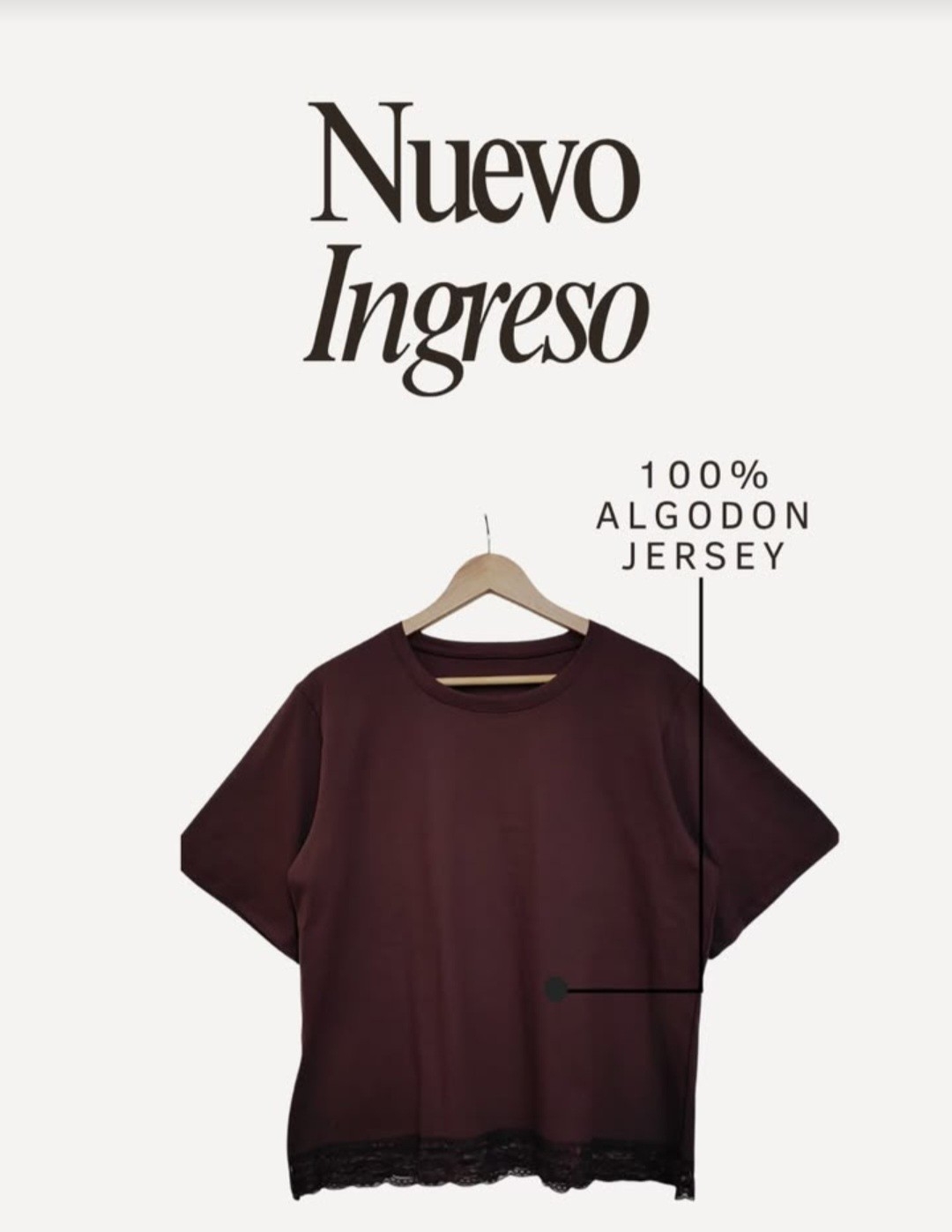 Remera Jersey con Puntilla - Imagen 2
