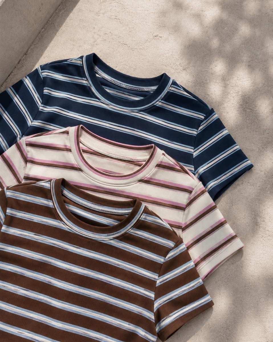 Remeras Ralladas Algodon - Imagen 3