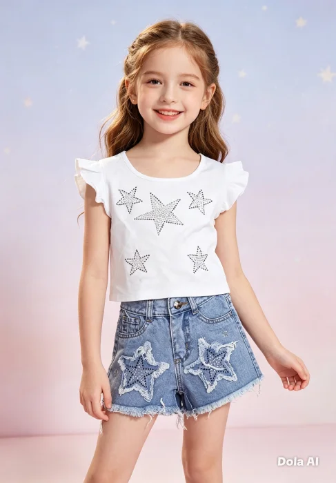 Short Jeans de Niña