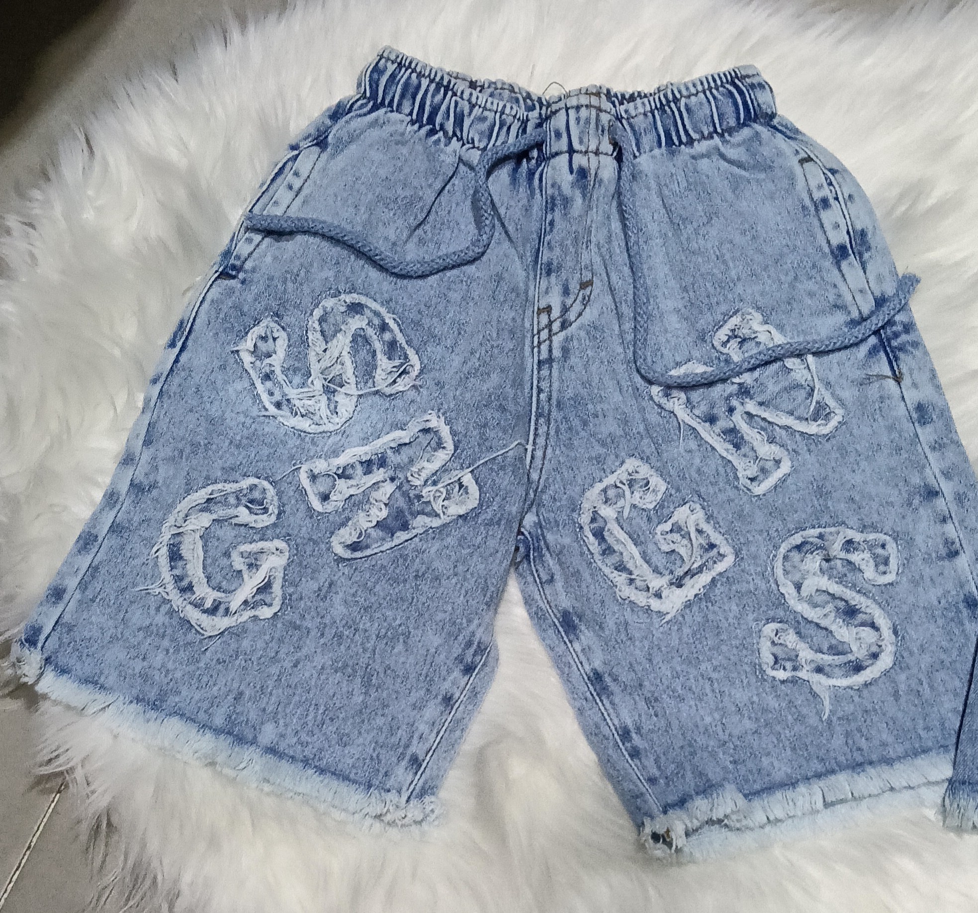 Bermudas Unisex  Bordadados con Letras Infantiles - Imagen 2