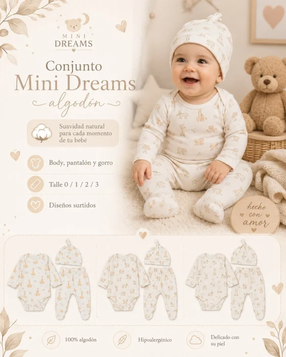 Conjunto 3 Piezas Mini Dreams
