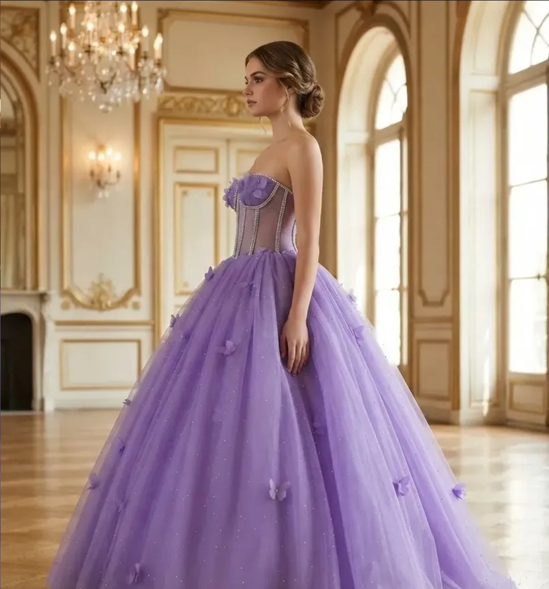 Vestido de 15 Años Violeta Lavanda - Imagen 3