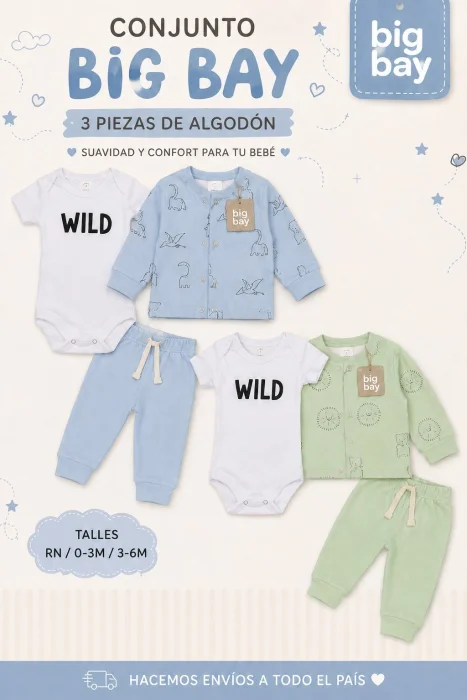 Conjunto Big Bay Algodon 3 Piezas