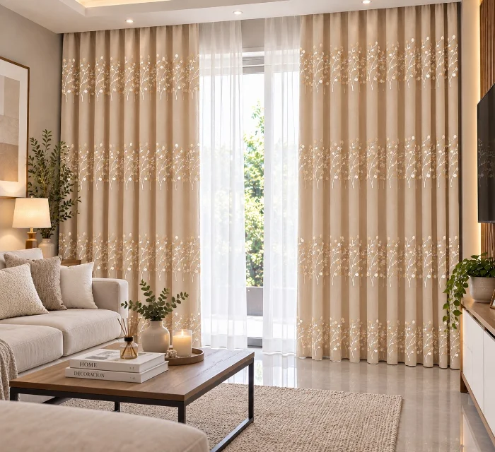 Cortinas Rústicas Bordadas