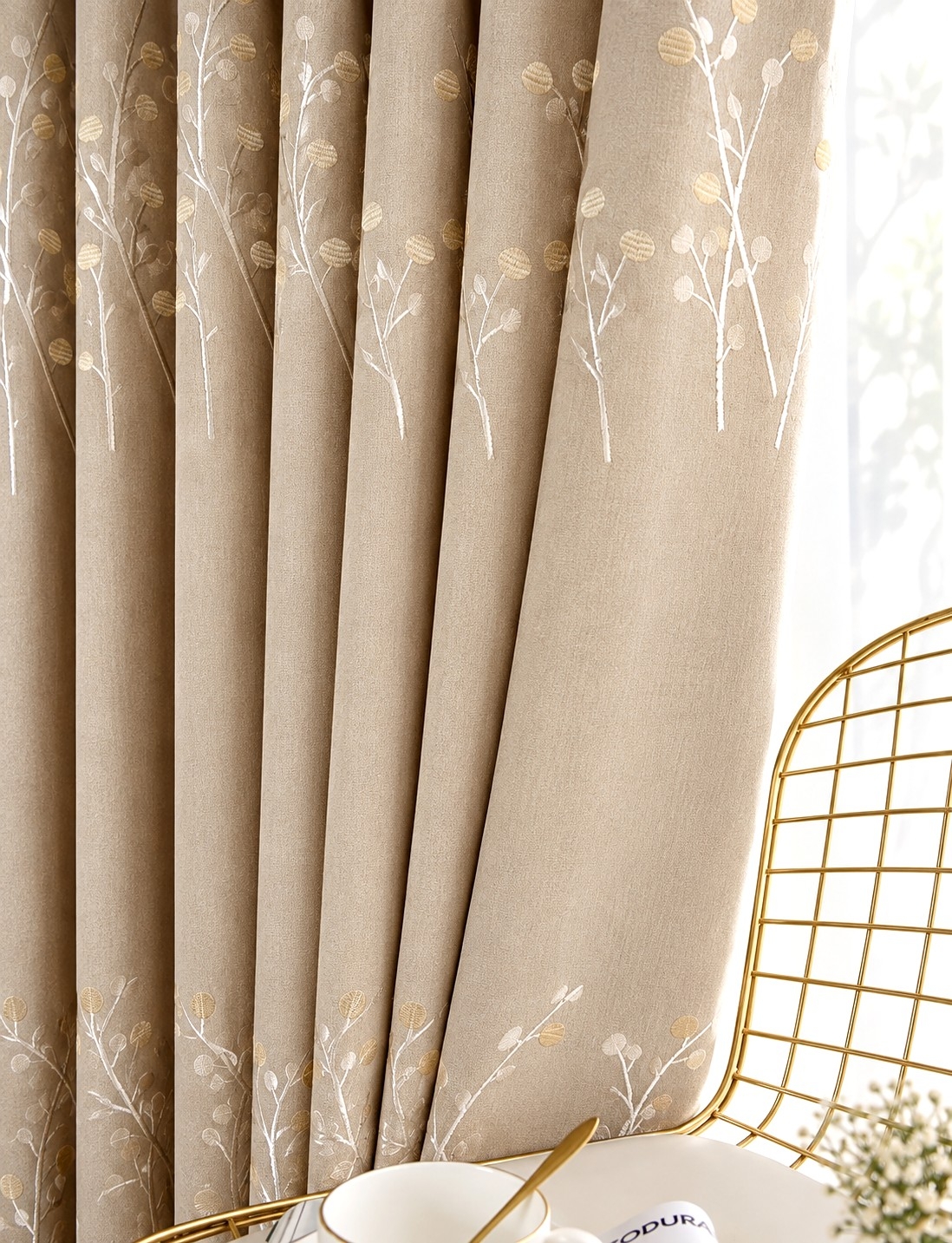 Cortinas Rústicas Bordadas - Imagen 2