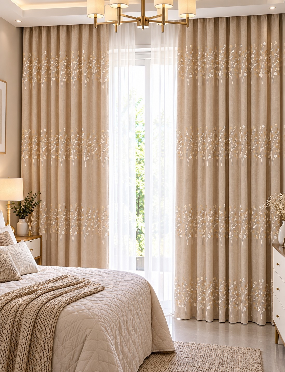 Cortinas Rústicas Bordadas - Imagen 3
