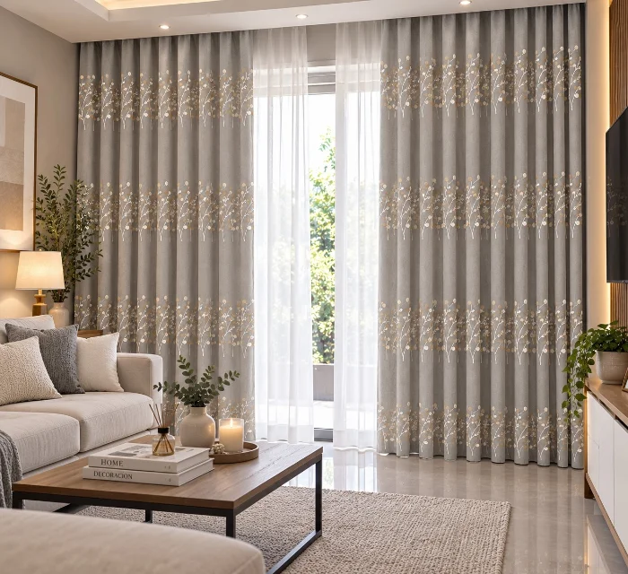 Cortinas Rústicas Bordadas