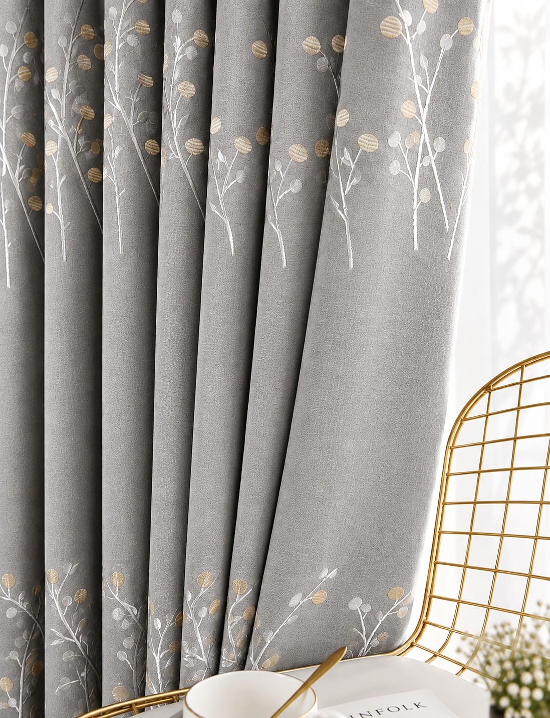 Cortinas Rústicas Bordadas - Imagen 2