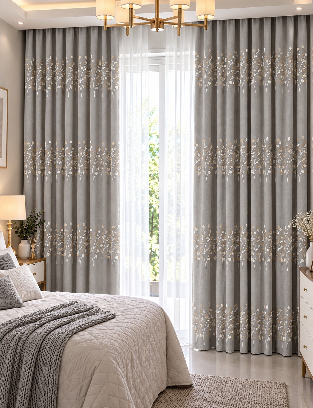 Cortinas Rústicas Bordadas - Imagen 3