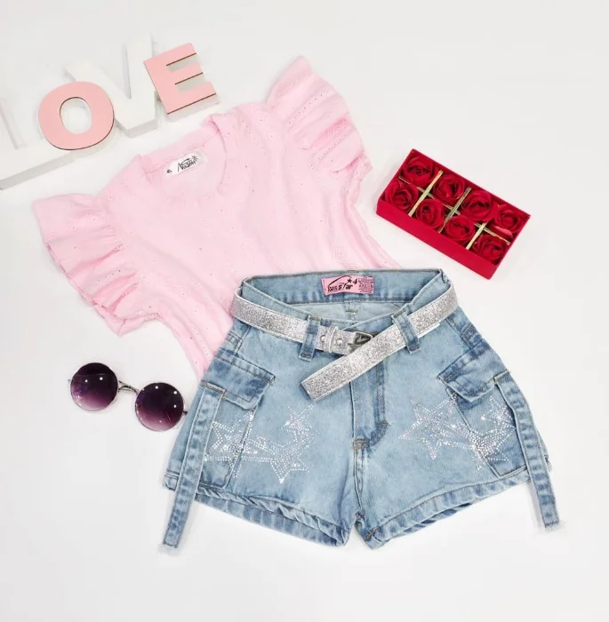 Short Mom Cargo Luna para Niña