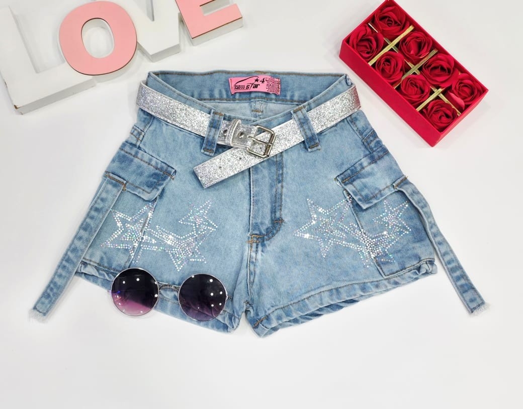 Short Mom Cargo Luna para Niña - Imagen 2