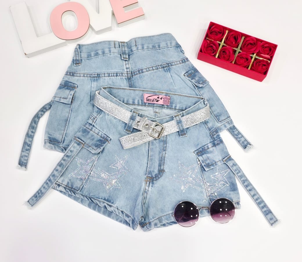 Short Mom Cargo Luna para Niña - Imagen 3